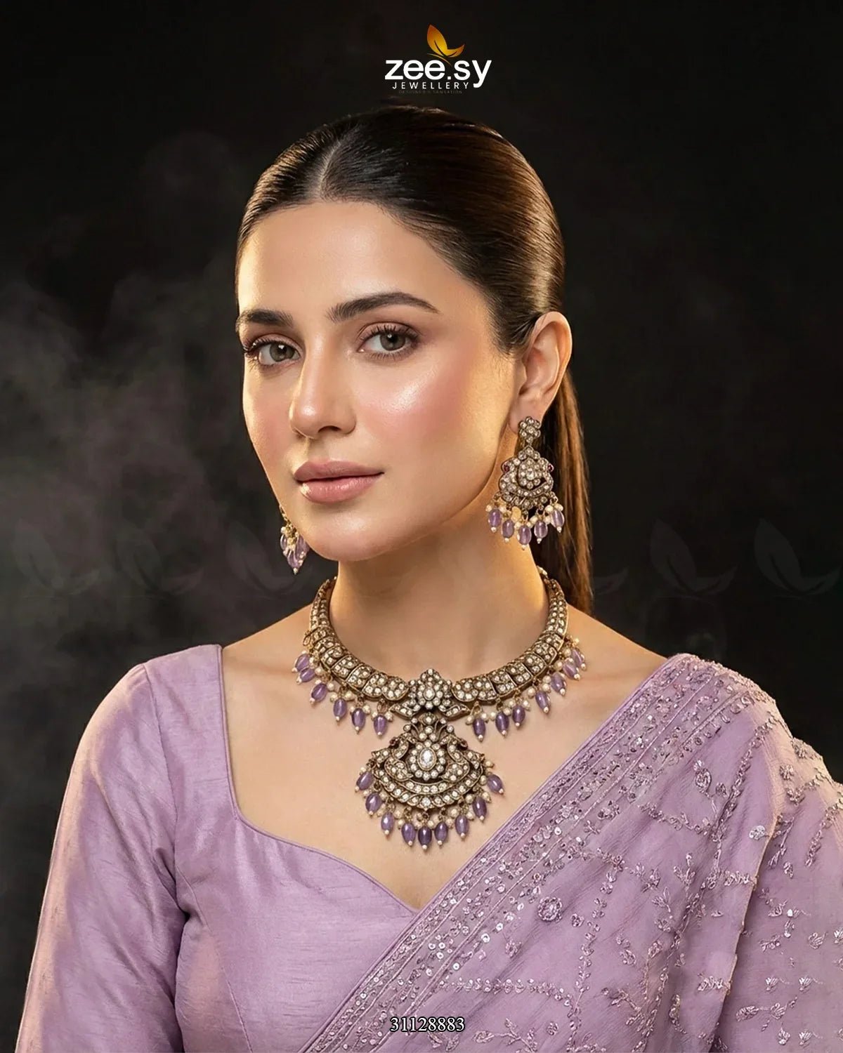 Victorian Faux Pearl Necklace Set Necklace Sets - Zeesy Jewellery Pakistan | Premium Artificial & Imitation Jewellery