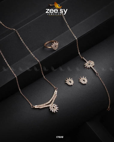 Mirage Necklace Golden Necklace Sets - Zeesy Jewellery Pakistan | Premium Artificial & Imitation Jewellery
