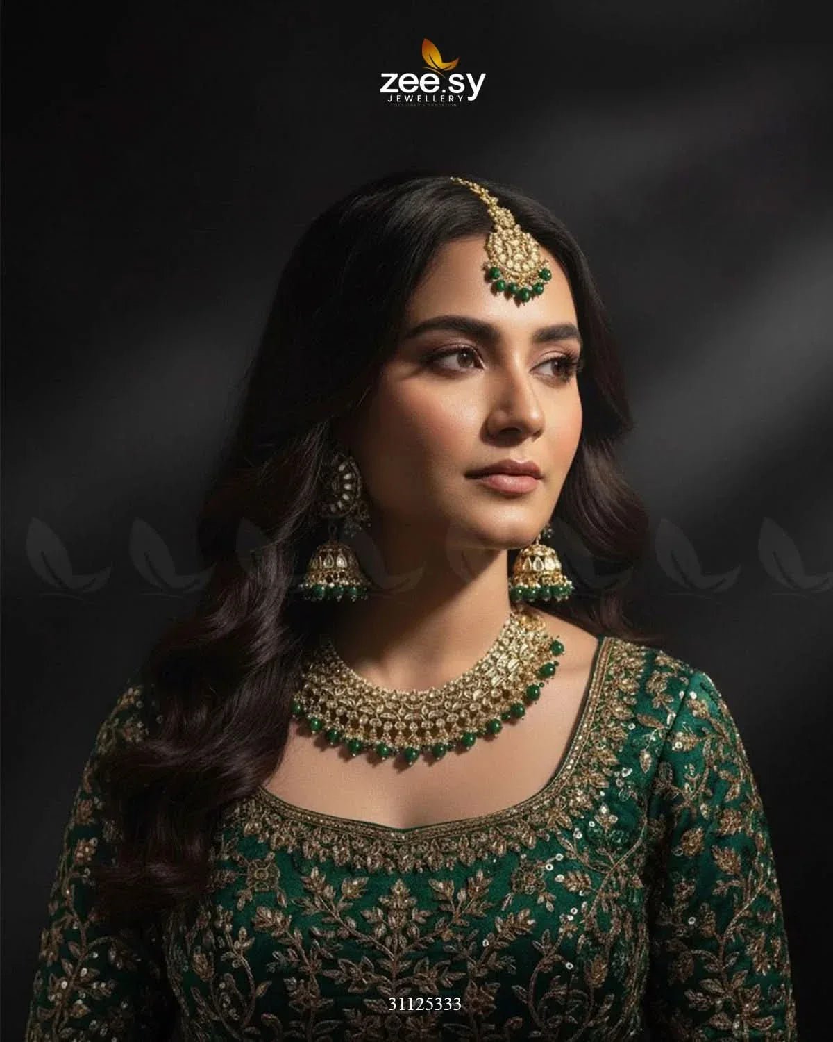 Gilded Perpetual Crystal Necklace Set Necklace Sets - Zeesy Jewellery Pakistan | Premium Artificial & Imitation Jewellery