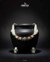 Crest Choker Necklace Set Feroza Necklace Sets - Zeesy Jewellery Pakistan | Premium Artificial & Imitation Jewellery