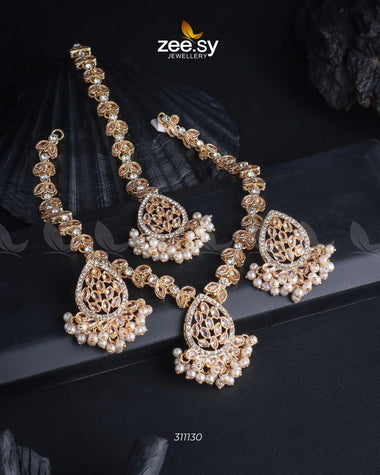 Luxe Necklace Set Gold Necklace Sets - Zeesy Jewellery Pakistan | Premium Artificial & Imitation Jewellery