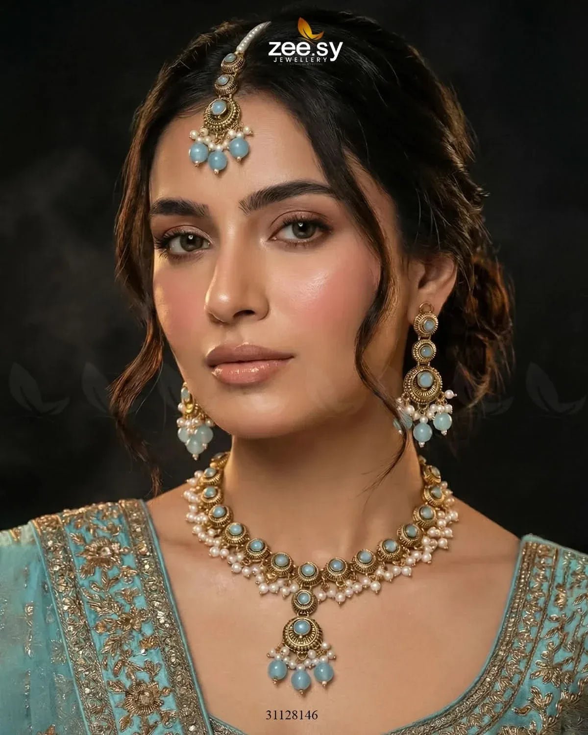 Royal Guldasta Beads Necklace Set Necklace Sets - Zeesy Jewellery Pakistan | Premium Artificial & Imitation Jewellery