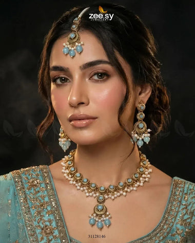 Royal Guldasta Beads Necklace Set Necklace Sets - Zeesy Jewellery Pakistan | Premium Artificial & Imitation Jewellery
