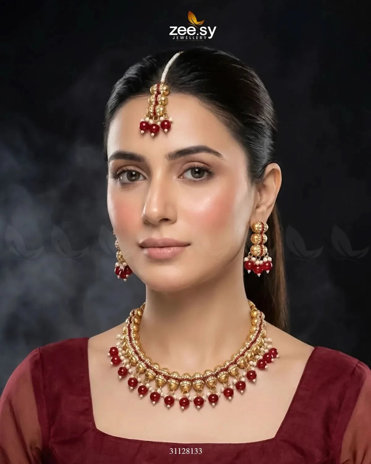 Shahi Pearl Drop Necklace Set Necklace Sets - Zeesy Jewellery Pakistan | Premium Artificial & Imitation Jewellery