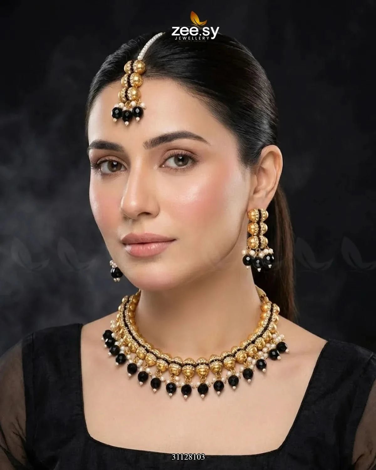Shahi Pearl Drop Necklace Set Necklace Sets - Zeesy Jewellery Pakistan | Premium Artificial & Imitation Jewellery