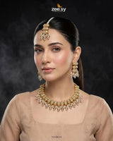 Shahi Pearl Drop Necklace Set Necklace Sets - Zeesy Jewellery Pakistan | Premium Artificial & Imitation Jewellery