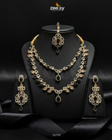 Urwa Hocane Necklace Set Golden Black Necklace Sets - Zeesy Jewellery Pakistan | Premium Artificial & Imitation Jewellery