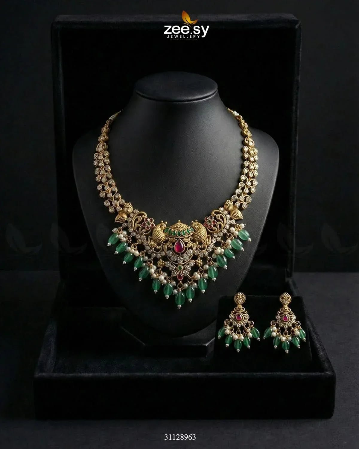 Sublime Bold Beads Necklace Set Necklace Sets - Zeesy Jewellery Pakistan | Premium Artificial & Imitation Jewellery