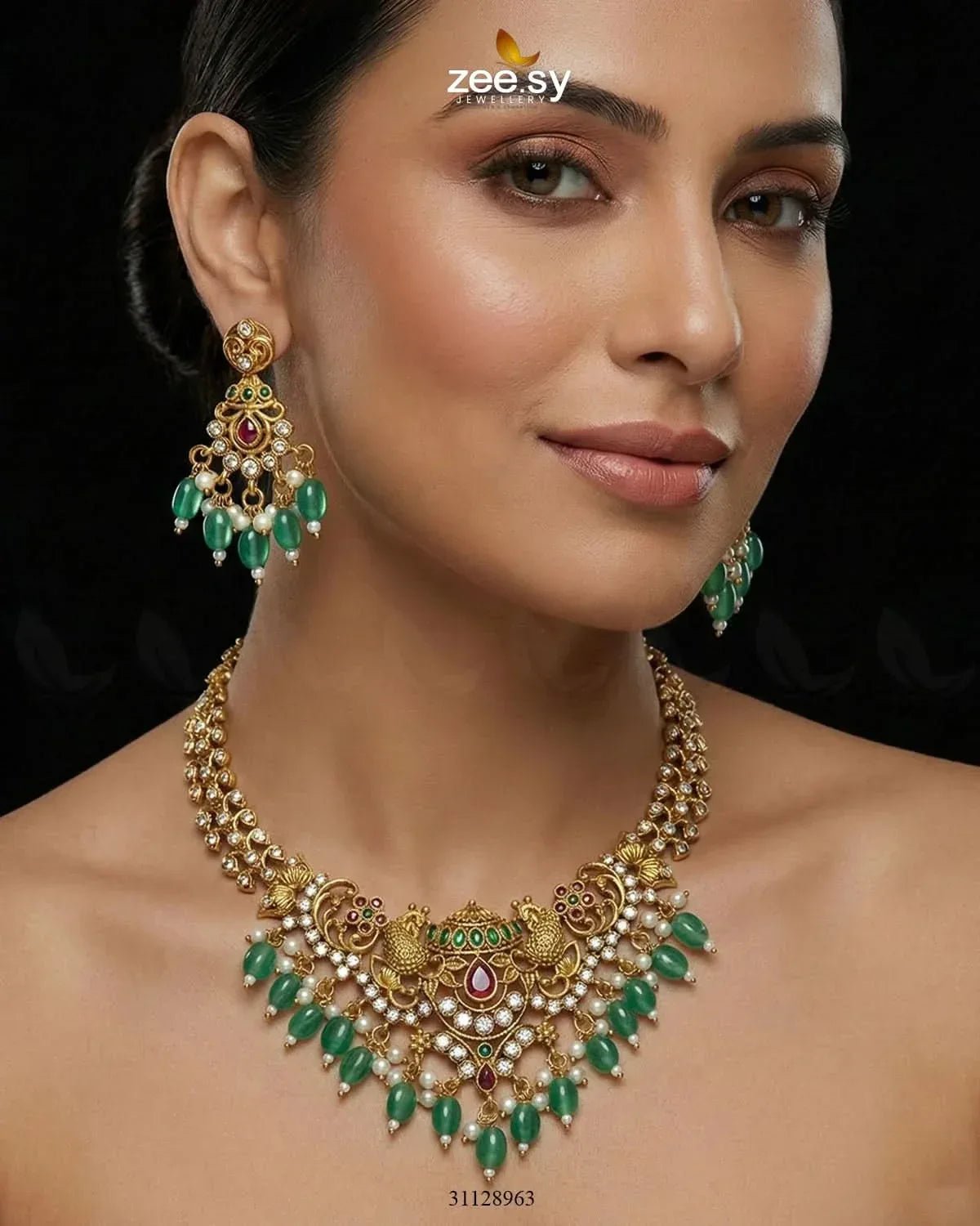 Sublime Bold Beads Necklace Set Necklace Sets - Zeesy Jewellery Pakistan | Premium Artificial & Imitation Jewellery