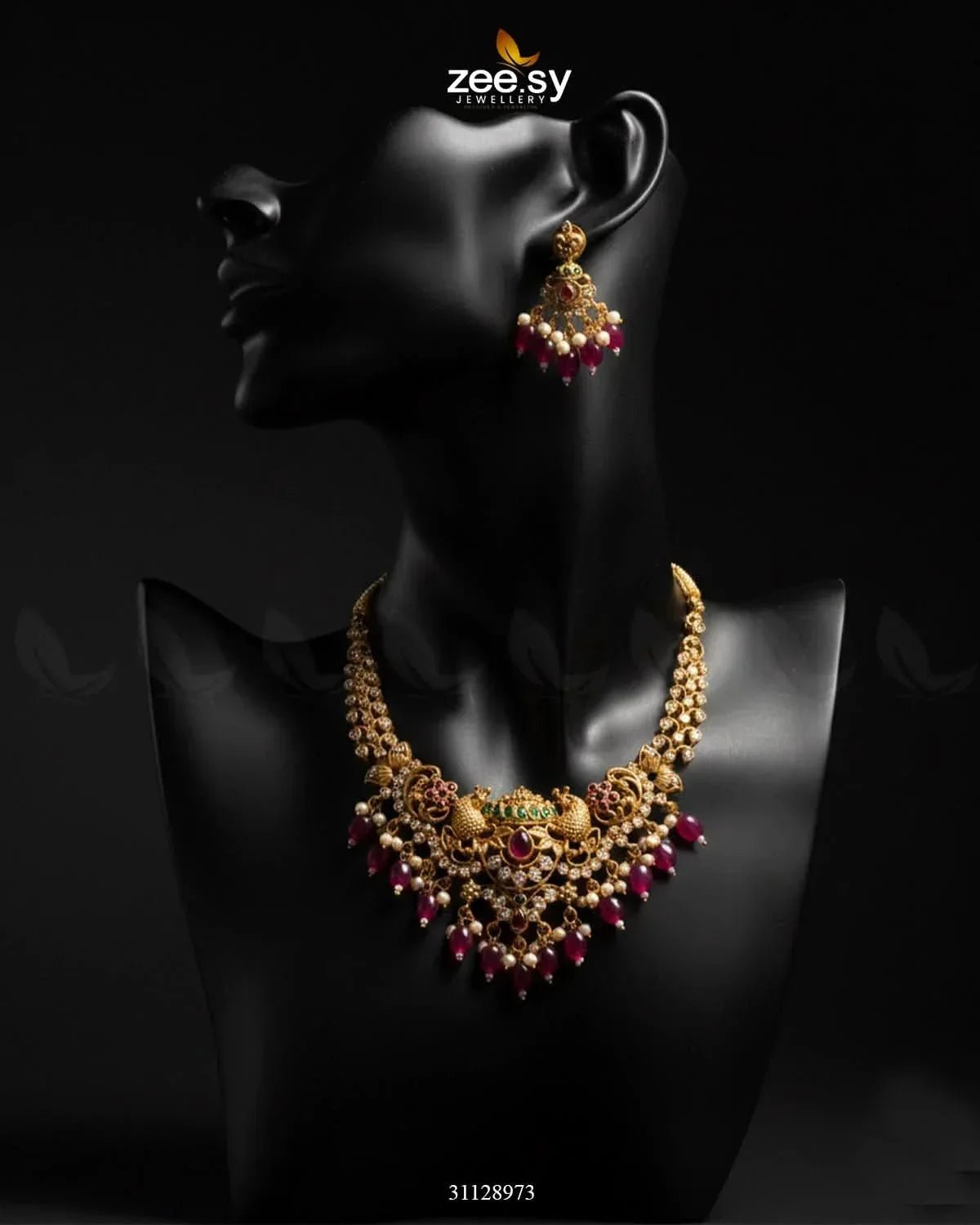 Sublime Bold Beads Necklace Set Necklace Sets - Zeesy Jewellery Pakistan | Premium Artificial & Imitation Jewellery