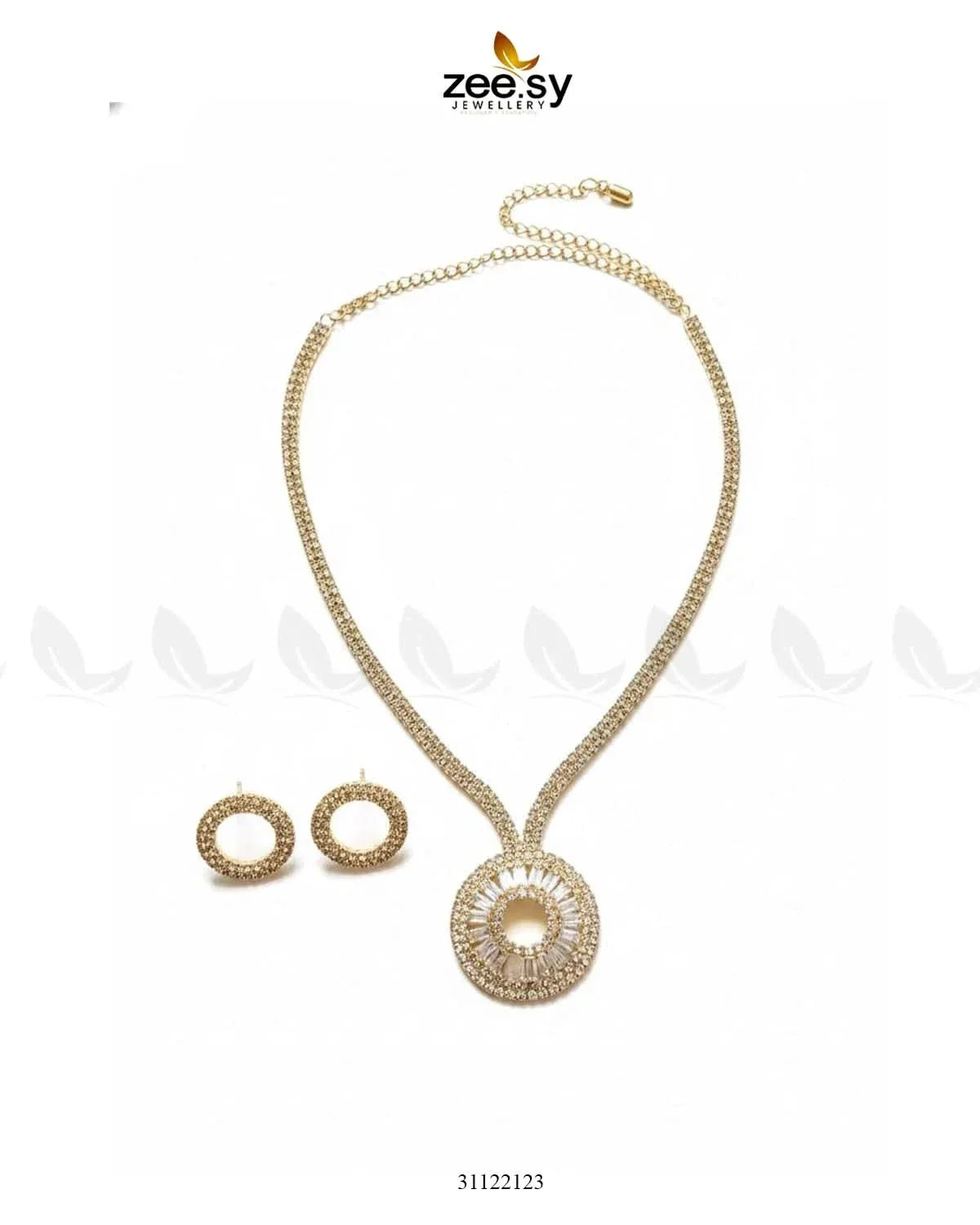 Signature Modern Drop Necklace Set Necklace Sets - Zeesy Jewellery Pakistan | Premium Artificial & Imitation Jewellery