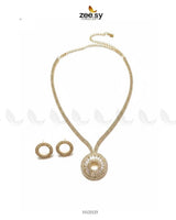 Signature Modern Drop Necklace Set Necklace Sets - Zeesy Jewellery Pakistan | Premium Artificial & Imitation Jewellery