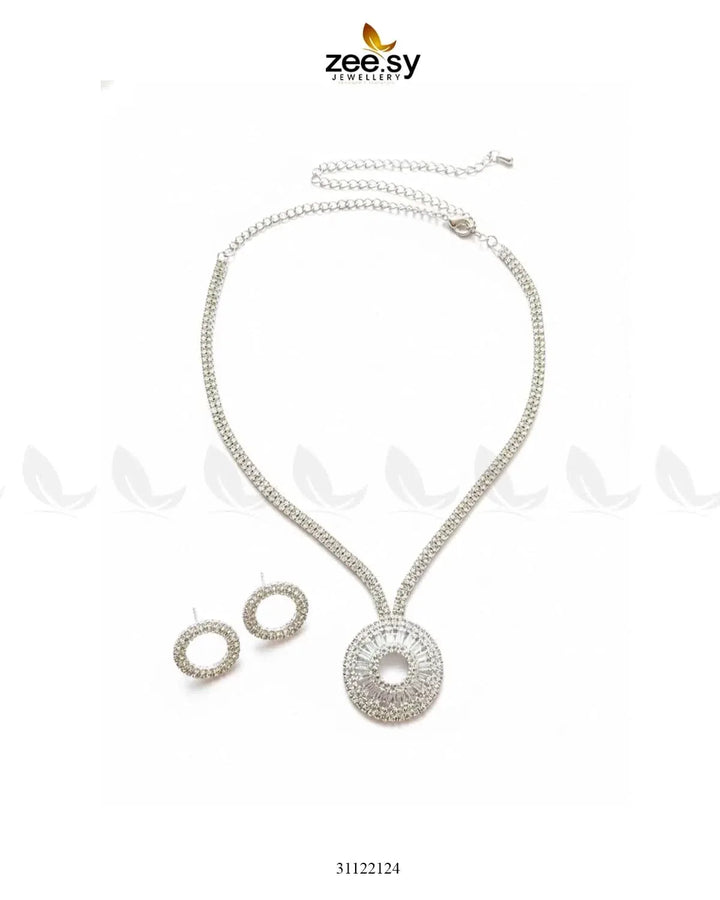 Signature Modern Drop Necklace Set Necklace Sets - Zeesy Jewellery Pakistan | Premium Artificial & Imitation Jewellery