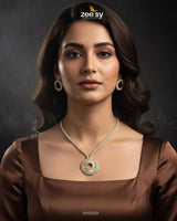 Signature Modern Drop Necklace Set Necklace Sets - Zeesy Jewellery Pakistan | Premium Artificial & Imitation Jewellery