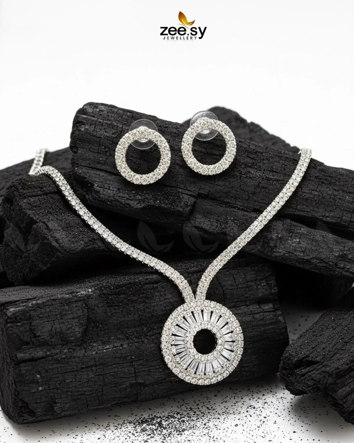 Signature Modern Drop Necklace Set Necklace Sets - Zeesy Jewellery Pakistan | Premium Artificial & Imitation Jewellery