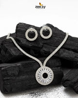 Signature Modern Drop Necklace Set Necklace Sets - Zeesy Jewellery Pakistan | Premium Artificial & Imitation Jewellery