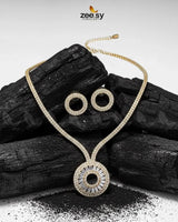 Signature Modern Drop Necklace Set Necklace Sets - Zeesy Jewellery Pakistan | Premium Artificial & Imitation Jewellery