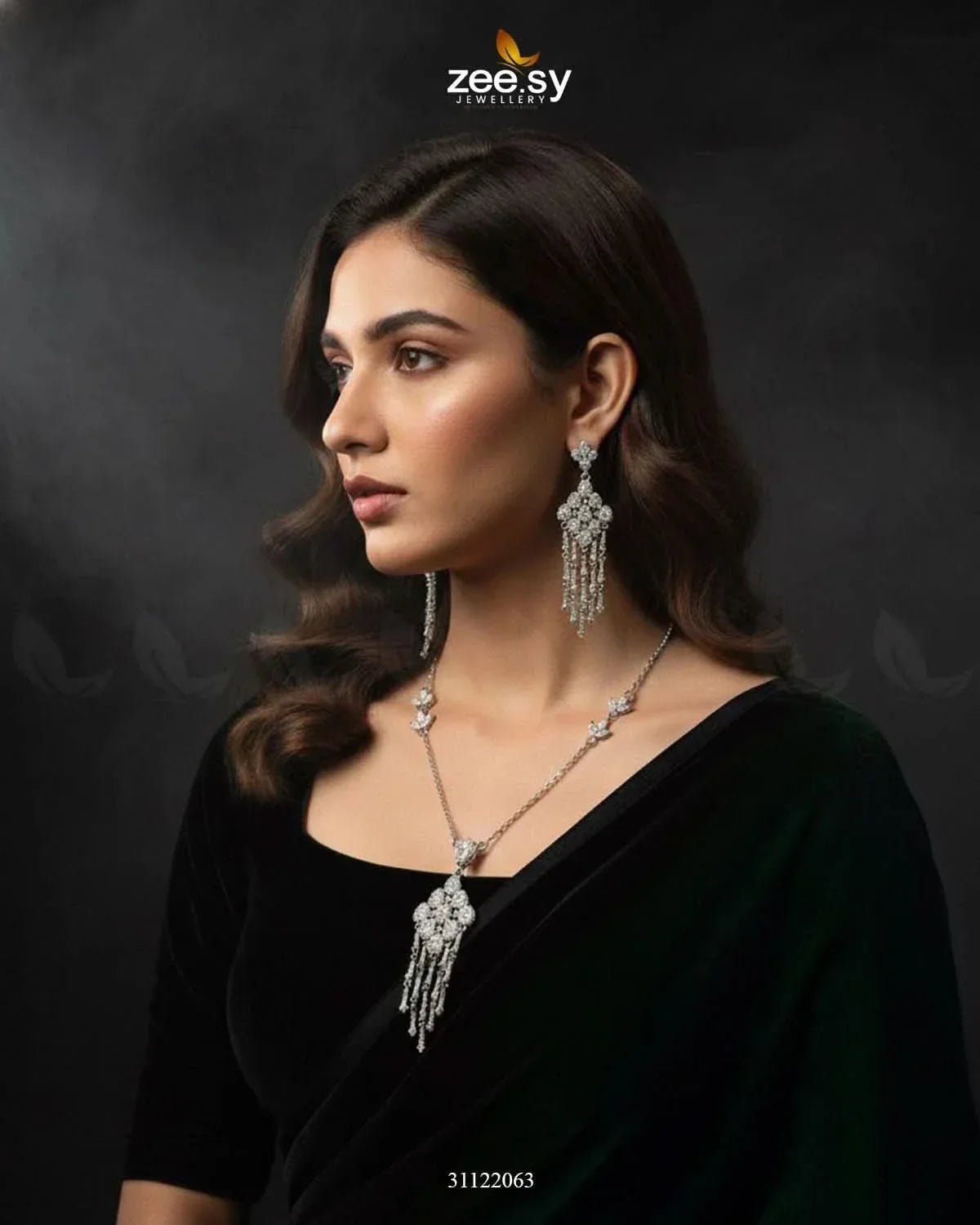 Tonel Oval Gem Wreath Necklace Set Necklace Sets - Zeesy Jewellery Pakistan | Premium Artificial & Imitation Jewellery