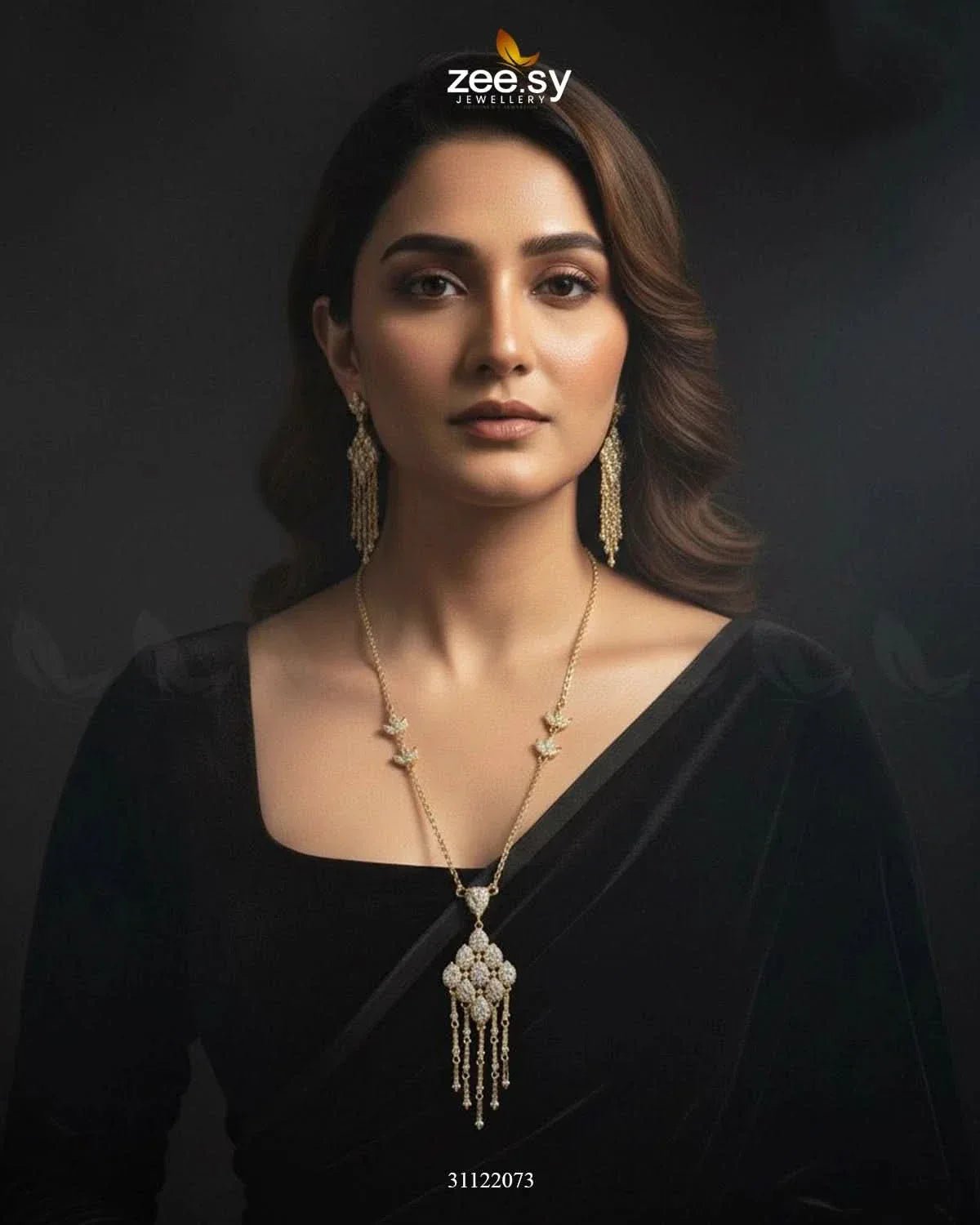 Tonel Oval Gem Wreath Necklace Set Necklace Sets - Zeesy Jewellery Pakistan | Premium Artificial & Imitation Jewellery