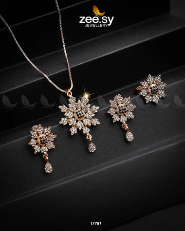 Barocco Necklace Golden Black Necklace Sets - Zeesy Jewellery Pakistan | Premium Artificial & Imitation Jewellery