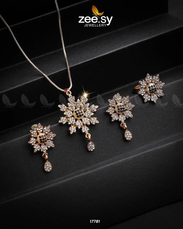 Barocco Necklace Golden Black Necklace Sets - Zeesy Jewellery Pakistan | Premium Artificial & Imitation Jewellery