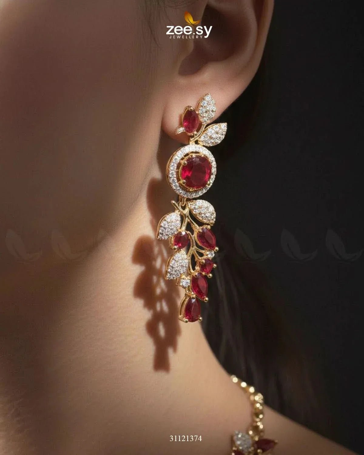 Exquisite Floral Necklace Set Necklace Sets - Zeesy Jewellery Pakistan | Premium Artificial & Imitation Jewellery