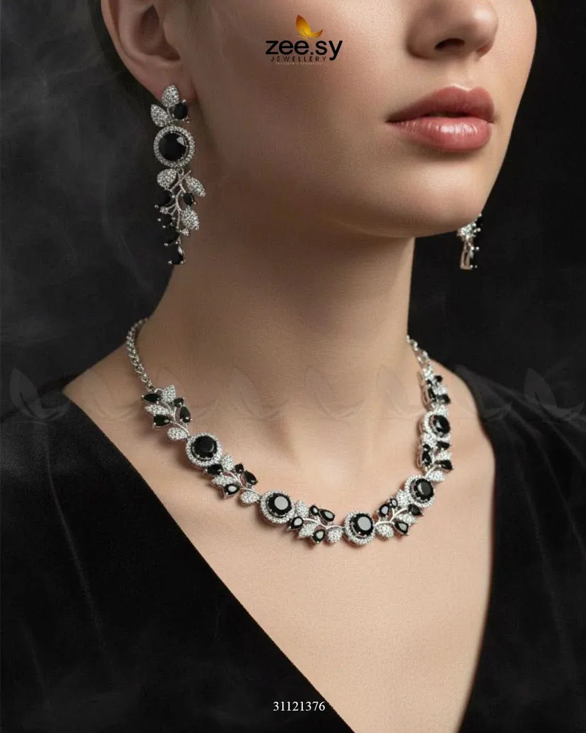 Exquisite Floral Necklace Set Necklace Sets - Zeesy Jewellery Pakistan | Premium Artificial & Imitation Jewellery