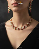 Exquisite Floral Necklace Set Necklace Sets - Zeesy Jewellery Pakistan | Premium Artificial & Imitation Jewellery
