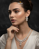 Floral Gilded Sentimental Cluster Necklace Necklace Sets - Zeesy Jewellery Pakistan | Premium Artificial & Imitation Jewellery