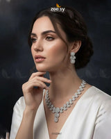 Floral Gilded Sentimental Cluster Necklace Necklace Sets - Zeesy Jewellery Pakistan | Premium Artificial & Imitation Jewellery