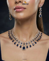 Golden Halo Cascading Necklace Set Necklace Sets - Zeesy Jewellery Pakistan | Premium Artificial & Imitation Jewellery