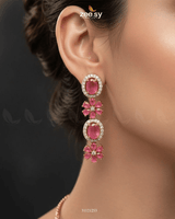Regal Diamond Flower Necklace Set Necklace Sets - Zeesy Jewellery Pakistan | Premium Artificial & Imitation Jewellery
