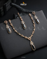 Saba Qamar Necklace Sets Golden Black Necklace Sets - Zeesy Jewellery Pakistan
