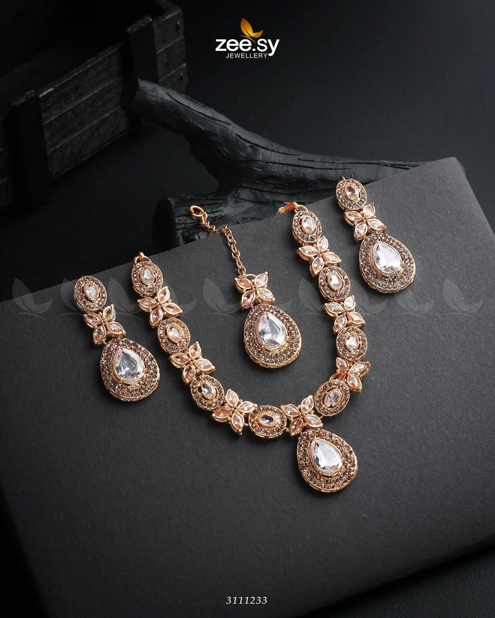 Cassin's Necklace Set White Necklace Sets - Zeesy Jewellery Pakistan | Premium Artificial & Imitation Jewellery