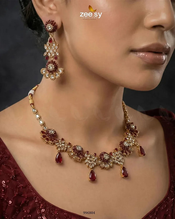 Achimenes Necklace Set Necklace Sets - Zeesy Jewellery Pakistan | Premium Artificial & Imitation Jewellery