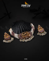 Medallion necklace Purple Necklace Sets - Zeesy Jewellery Pakistan | Premium Artificial & Imitation Jewellery