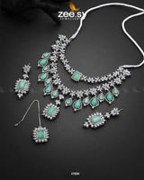 Sifaar Necklace Mint Green Necklace Sets - Zeesy Jewellery Pakistan | Premium Artificial & Imitation Jewellery