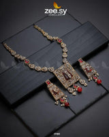 Stellar Gemstones Red Necklace Sets - Zeesy Jewellery Pakistan | Premium Artificial & Imitation Jewellery