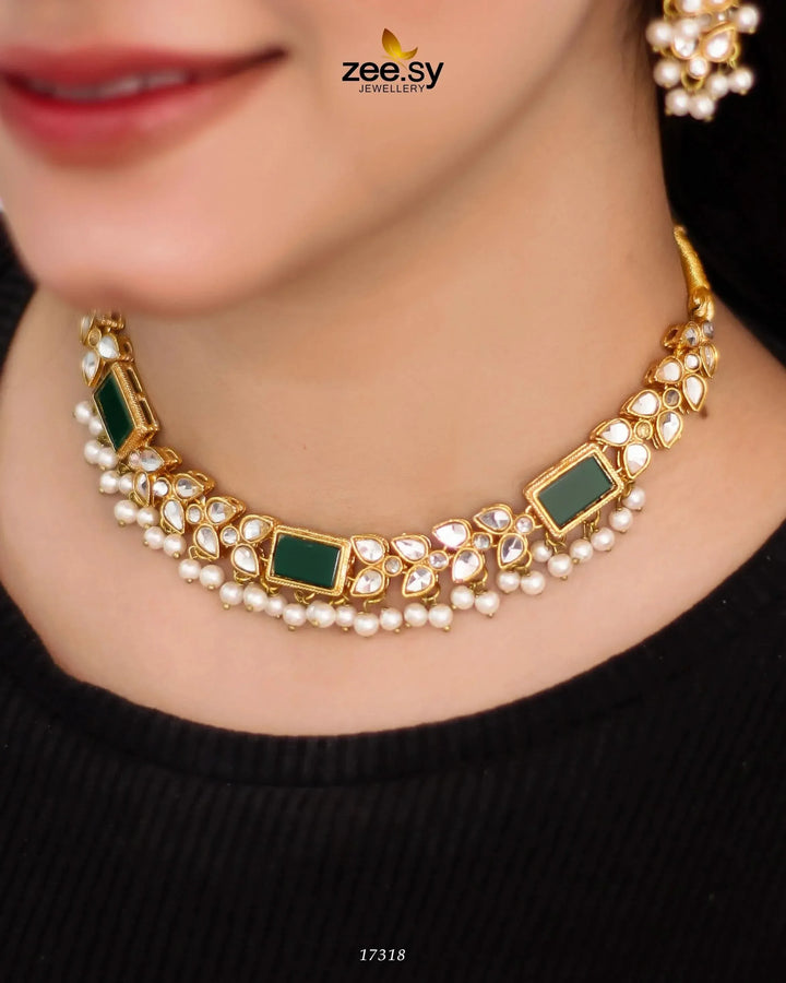 Stunning Necklace Green Necklace Sets - Zeesy Jewellery Pakistan | Premium Artificial & Imitation Jewellery