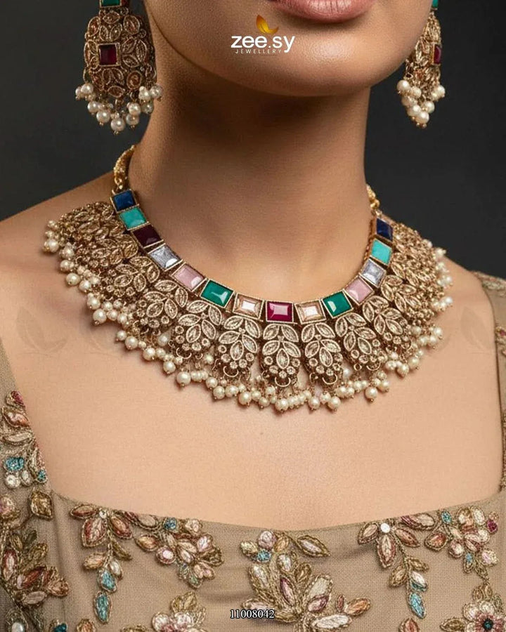 Imperial Heirloom Luxe Bridal Set Necklace Sets - Zeesy Jewellery Pakistan | Premium Artificial & Imitation Jewellery
