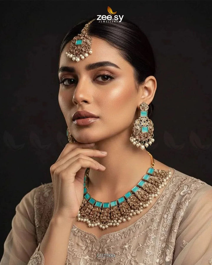 Imperial Heirloom Luxe Bridal Set Necklace Sets - Zeesy Jewellery Pakistan | Premium Artificial & Imitation Jewellery