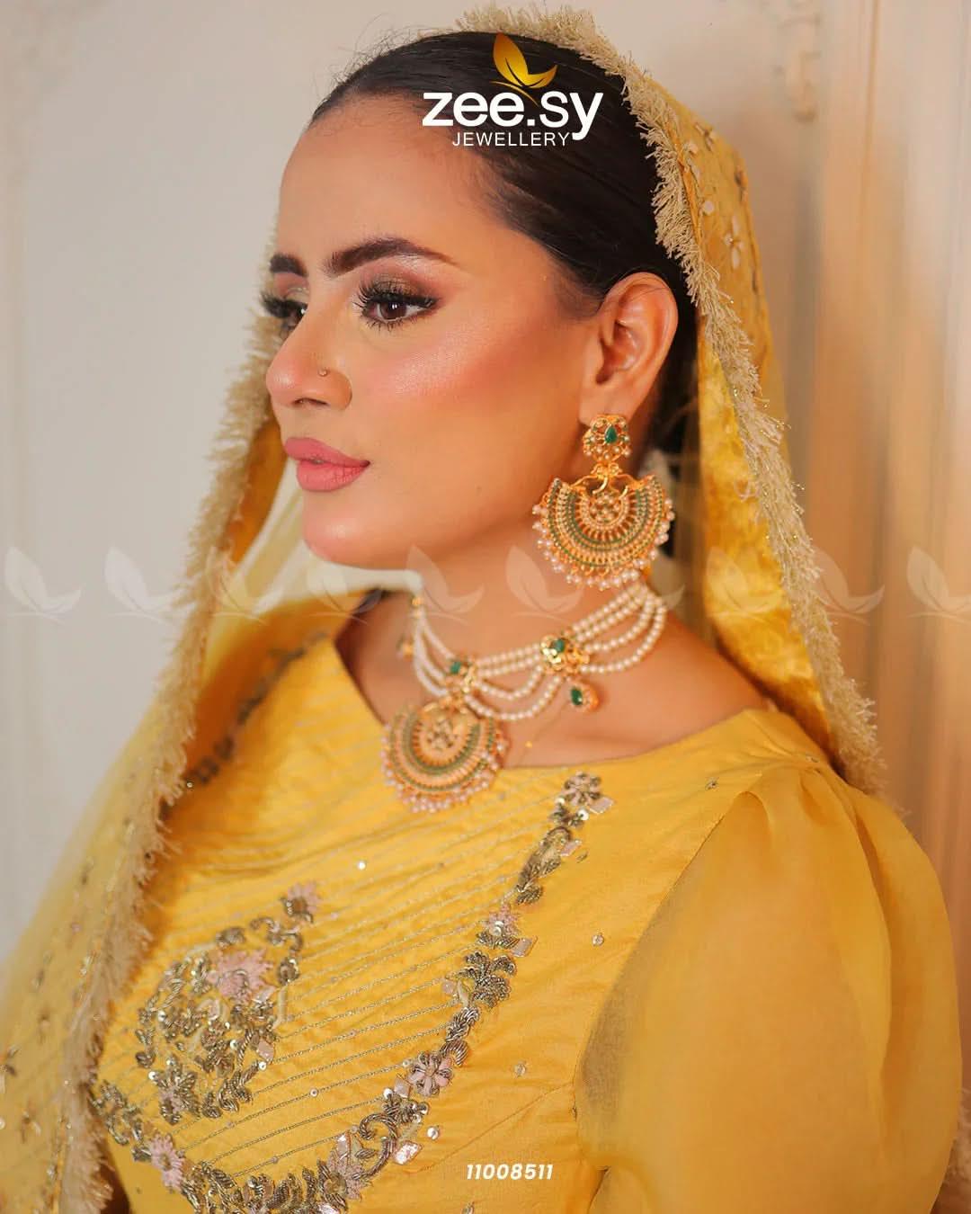 NECKLACE-0987 Green Necklace Sets - Zeesy Jewellery Pakistan | Premium Artificial & Imitation Jewellery