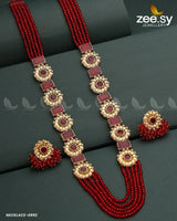MALLA NECKLACE-0944 Red Necklace Sets - Zeesy Jewellery Pakistan | Premium Artificial & Imitation Jewellery