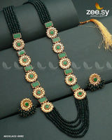 MALLA NECKLACE-0944 Green Necklace Sets - Zeesy Jewellery Pakistan | Premium Artificial & Imitation Jewellery