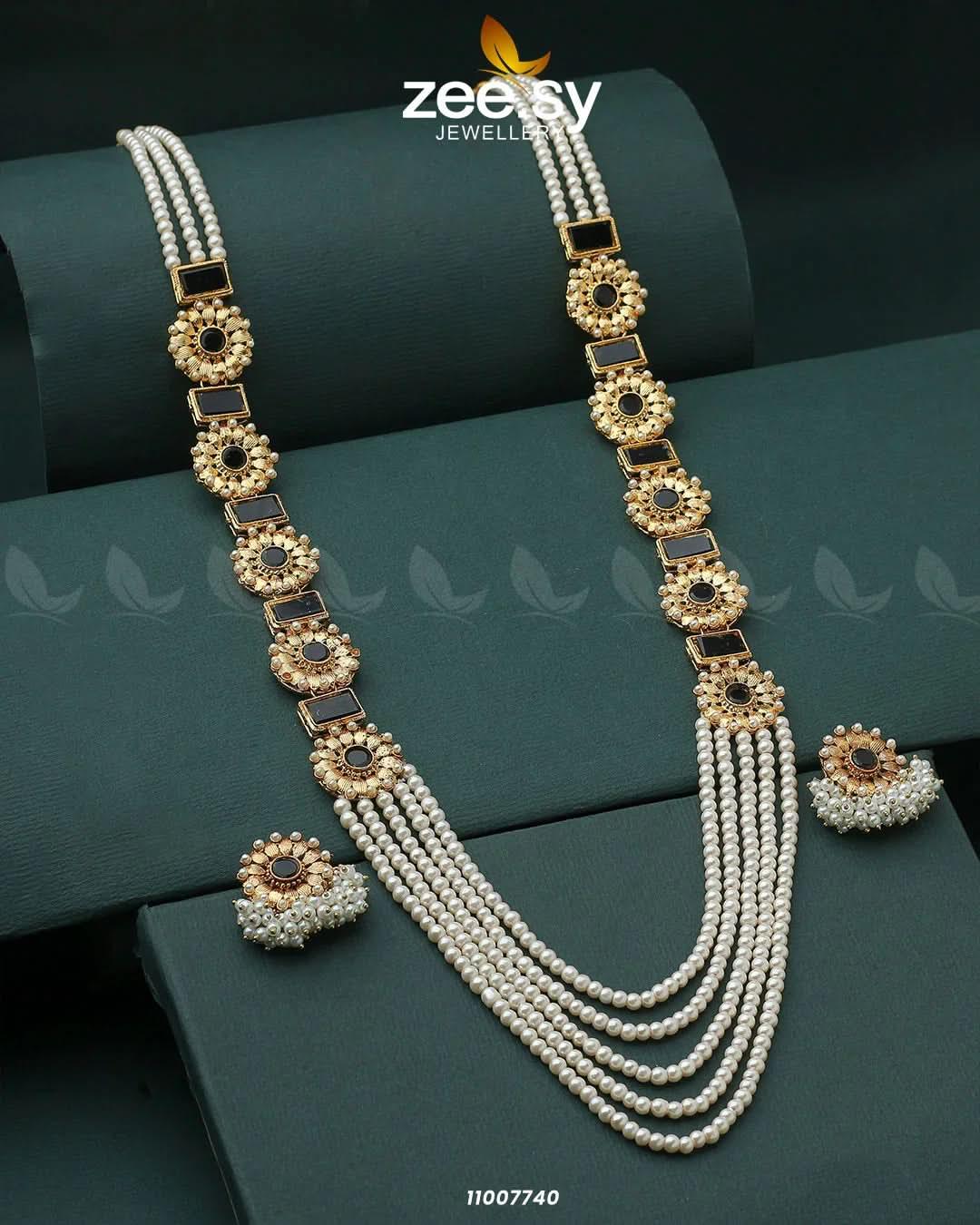 MALLA NECKLACE-0944 Black Necklace Sets - Zeesy Jewellery Pakistan | Premium Artificial & Imitation Jewellery