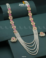 MALLA NECKLACE-0944 Pink Necklace Sets - Zeesy Jewellery Pakistan | Premium Artificial & Imitation Jewellery