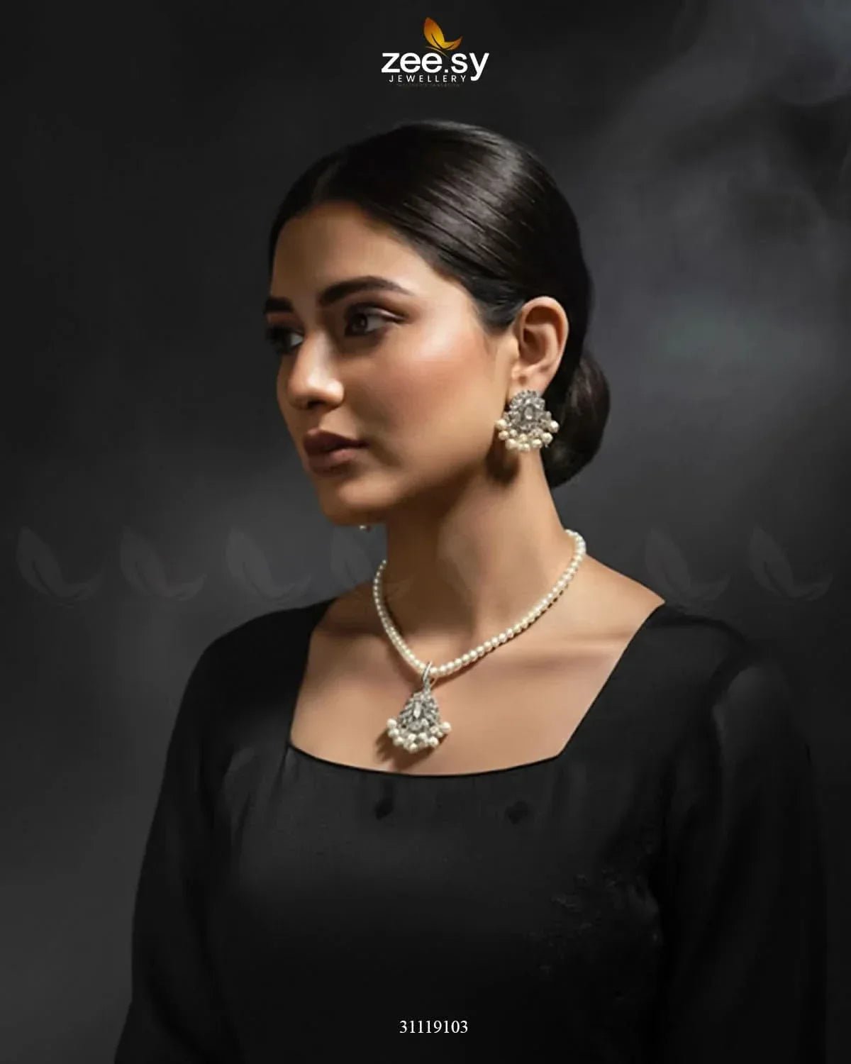 Estuary Petite Floral Necklace Set Necklace Sets - Zeesy Jewellery Pakistan | Premium Artificial & Imitation Jewellery