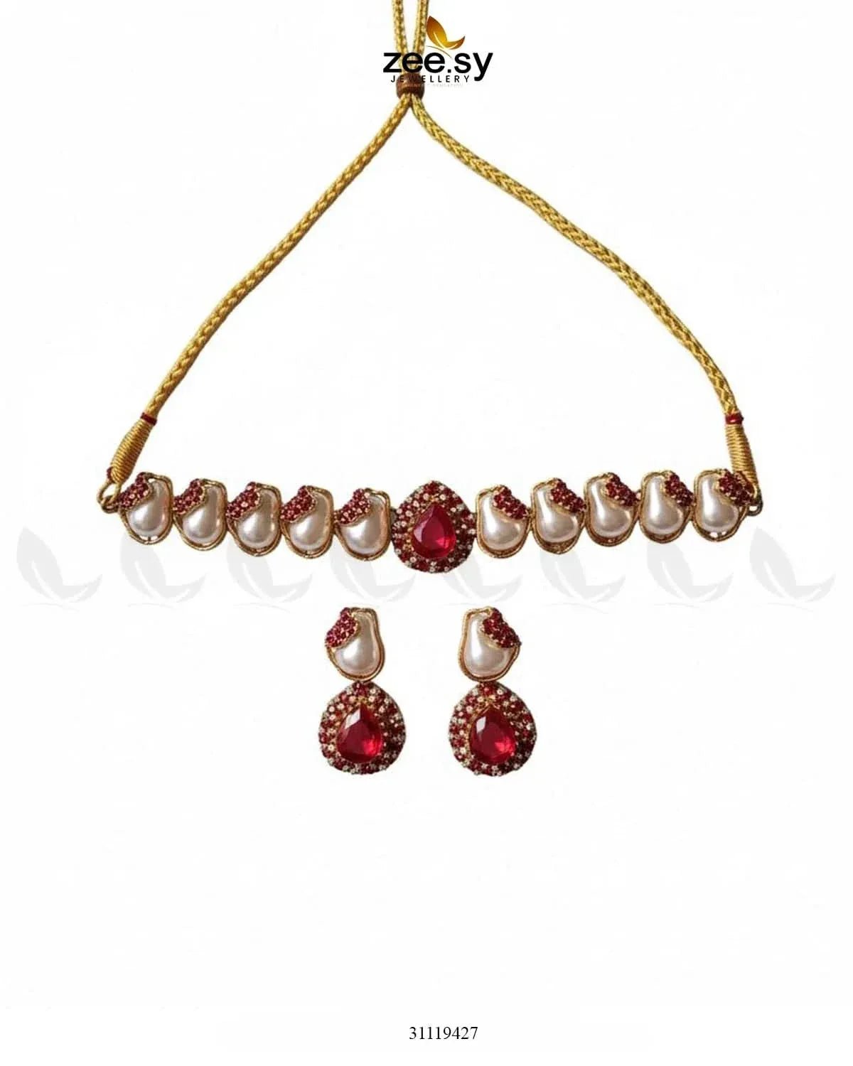 Keystone Choker Necklace Set Necklace Sets - Zeesy Jewellery Pakistan | Premium Artificial & Imitation Jewellery