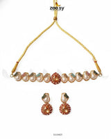 Keystone Choker Necklace Set Necklace Sets - Zeesy Jewellery Pakistan | Premium Artificial & Imitation Jewellery