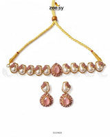 Keystone Choker Necklace Set Necklace Sets - Zeesy Jewellery Pakistan | Premium Artificial & Imitation Jewellery